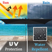 Load image into Gallery viewer, 6-Rib 10'x6.5' Solar Patio Umbrella Replacement Canopy cover for Outdoor