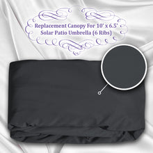 Load image into Gallery viewer, 6-Rib 10'x6.5' Solar Patio Umbrella Replacement Canopy cover for Outdoor
