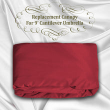 Load image into Gallery viewer, 9ft 8rib Replacement Canopy Cover Patio Solar Hanging Cantilever Umbrella