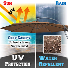 Load image into Gallery viewer, 9ft 8rib Replacement Canopy Cover Patio Solar Hanging Cantilever Umbrella