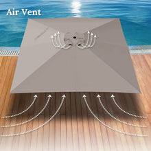 Load image into Gallery viewer, 8.2x8.2ft 8 Ribs Replacement Canopy cover for Square Hanging Solar Umbrella
