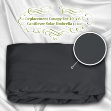 Load image into Gallery viewer, 10'x6.5' Replacement Canopy Cantilever Hanging Patio SolarUmbrella