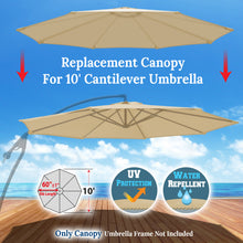 Load image into Gallery viewer, 10ft 8 Rib Canopy Replacement Cover for Patio Hanging Umbrella