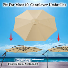 Load image into Gallery viewer, 10ft 8 Rib Canopy Replacement Cover for Patio Hanging Umbrella