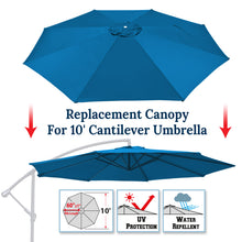 Load image into Gallery viewer, 10ft 8 Rib Canopy Replacement Cover for Patio Hanging Umbrella