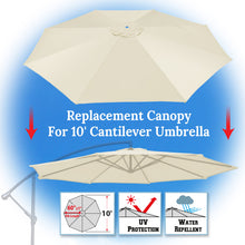Load image into Gallery viewer, 10ft 8 Rib Canopy Replacement Cover for Patio Hanging Umbrella