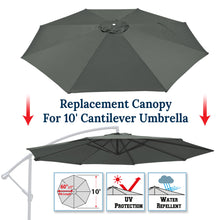 Load image into Gallery viewer, 10ft 8 Rib Canopy Replacement Cover for Patio Hanging Umbrella