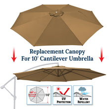 Load image into Gallery viewer, 10ft 8 Rib Canopy Replacement Cover for Patio Hanging Umbrella