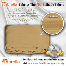 Load image into Gallery viewer, Sunbrella Replacement Canopy Cantilever Umbrellas Cover for 10' x 10' 8 Ribs Roma Umbrella
