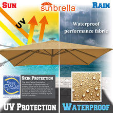 Load image into Gallery viewer, Sunbrella Replacement Canopy Cantilever Umbrellas Cover for 10&#39; x 10&#39; 8 Ribs Roma Umbrella
