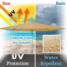 Load image into Gallery viewer, Replacement Canopy Cover for 10' Patio Half Umbrella 10ft 5 Ribs Half Umbrella