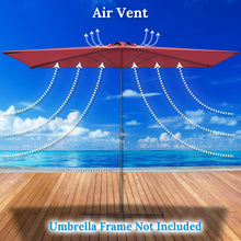Load image into Gallery viewer, Replacement Rectangular Canopy Cover Only for 8.2X 3.9ft 5 Ribs Half Patio Umbrella