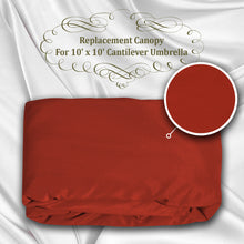 Load image into Gallery viewer, Square replacement Canopy Cover for 10' x 10' Roma Cantilever Patio Umbrella Offset Parasol Top