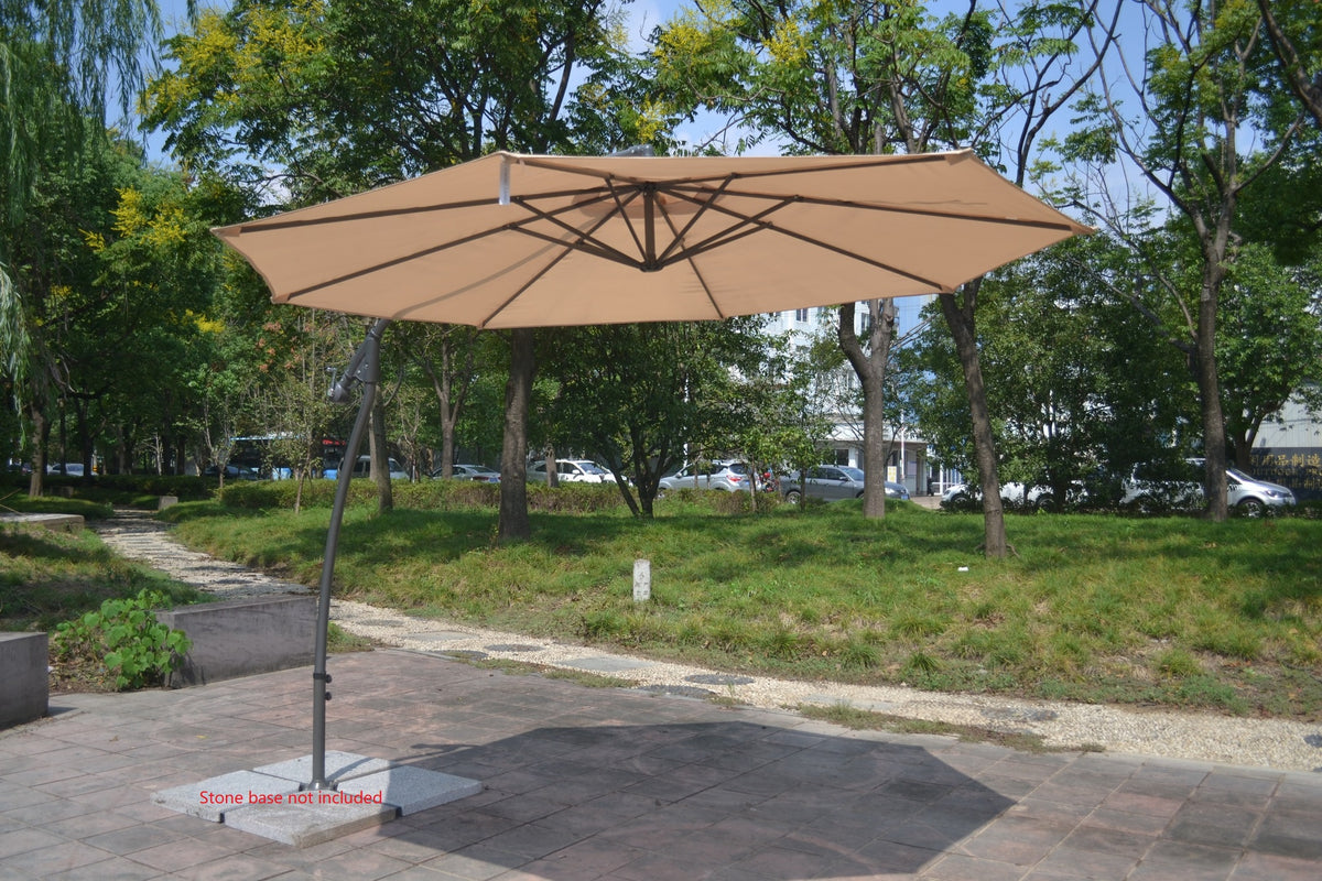 banana leaf patio umbrella STRONG CAMEL 10' Banana Cantilever Patio Offset Sunshade Hanging Umbre –  Sunny Outdoor US