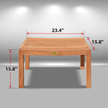 Load image into Gallery viewer, KINGTEAK Indoor & Outdoor 23.4" Golden Teak Wood Side Table