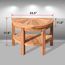 Load image into Gallery viewer, KINGTEAK Golden Teak Wood Outdoor Folding Side Table-Wooden Furniture for Patio, Balcony Porch, Garden and Backyard