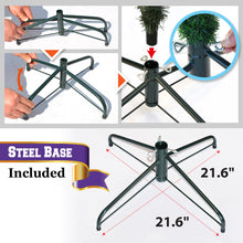 Load image into Gallery viewer, New high level Christmas Tree 6.5ft with Sturdy Metal leg Xmas Full Pine Spruce