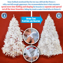 Load image into Gallery viewer, LED Christmas Tree 6.5FT Steel Base Xmas WHITE NATURAL prelit fir