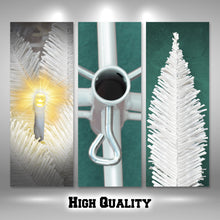 Load image into Gallery viewer, LED Christmas Tree 7FT Steel Base Xmas WHITE NATURAL prelit fir