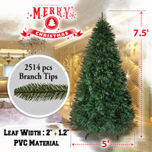 Load image into Gallery viewer, New high level Christmas Tree 7.5ft with Sturdy Metal leg Xmas Full Pine Spruce