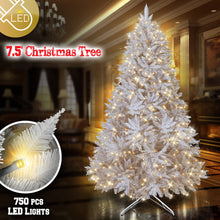 Load image into Gallery viewer, LED Christmas Tree 7.5FT Steel Base Xmas WHITE NATURAL prelit fir