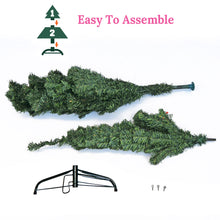 Load image into Gallery viewer, 5/6' Artificial Wall Space Saving Half Corner Christmas Tree with Steel Base