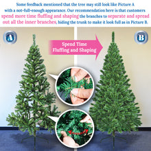 Load image into Gallery viewer, 5/6' Artificial Wall Space Saving Half Corner Christmas Tree with Steel Base