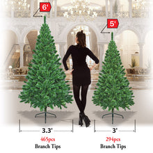 Load image into Gallery viewer, 5/6' Artificial Wall Space Saving Half Corner Christmas Tree with Steel Base