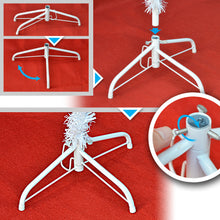 Load image into Gallery viewer, 5 Artificial Wall Space Saving Half Corner Christmas Tree with Steel Base white