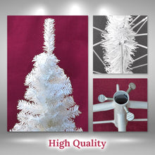 Load image into Gallery viewer, 5 Artificial Wall Space Saving Half Corner Christmas Tree with Steel Base white