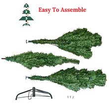 Load image into Gallery viewer, 6' Artificial Wall Space Saving Half Corner Christmas Tree with Steel Base
