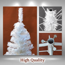 Load image into Gallery viewer, 6' Artificial Wall Space Saving Half Corner Christmas Tree with Steel Base white