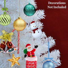 Load image into Gallery viewer, 6' Artificial Wall Space Saving Half Corner Christmas Tree with Steel Base white