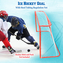 Load image into Gallery viewer, 72"x48"x30" Senior Hockey Elite Goal Regulation Sport Net with Steel Tube