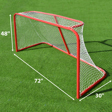 Load image into Gallery viewer, 72"x48"x30" Senior Hockey Elite Goal Regulation Sport Net with Steel Tube