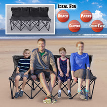 Load image into Gallery viewer, Waterproof 600D Fabric Folding Portable Team Bench chair for 4 Person