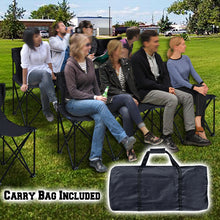 Load image into Gallery viewer, Folding 4 Person Seater Portable Sports Sideline Bench Chair 600D PVC Fabric