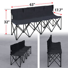 Load image into Gallery viewer, Waterproof 600D Fabric Folding Portable Team Bench chair for 4 Person
