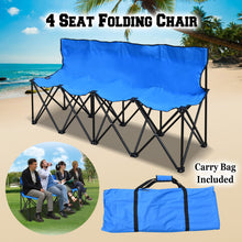 Load image into Gallery viewer, Waterproof 600D Fabric Folding Portable Team Bench chair for 4 Person