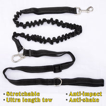 Load image into Gallery viewer, Hands Free Running Dog Leash Bungee Reflective Strip for Jogging Walking Hiking