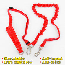 Load image into Gallery viewer, Hands Free Running Dog Leash Bungee Reflective Strip for Jogging Walking Hiking