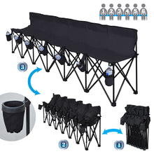 Load image into Gallery viewer, Portable Folding Sports 6 Seater Sideline Bench with Carry Bag