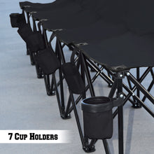 Load image into Gallery viewer, Portable Folding Sports 6 Seater Sideline Bench with Carry Bag
