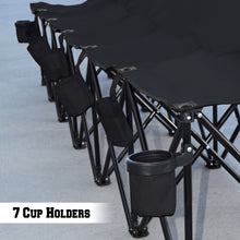 Load image into Gallery viewer, Portable Folding Sports 6 Seater Sideline Bench with Carry Bag