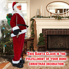 Load image into Gallery viewer, 6FT Life Size Christmas Santa Animated Sining and Dancing Santa Claus Xmas Decoration