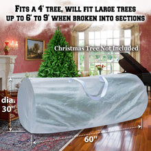Load image into Gallery viewer, 60&quot;x30&quot; Dia Up to 9ft Large Artificial Christmas Tree Carry Storage Bag White
