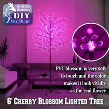 Load image into Gallery viewer, 6ft Cherry Blossom Flower Christmas Lamp Light Tree with 208 LED