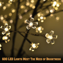 Load image into Gallery viewer, 8ft  600 LED Christmas Cherry Blossom Flower decoration Light Tree