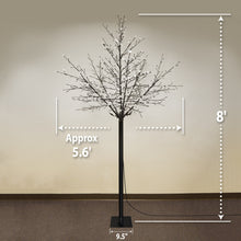 Load image into Gallery viewer, 8ft  600 LED Christmas Cherry Blossom Flower decoration Light Tree