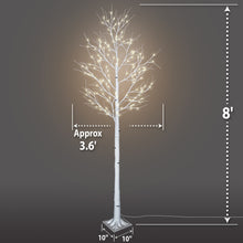 Load image into Gallery viewer, 8ft 132L LED Light Birch Decoration Tree Home Garden Holiday Party